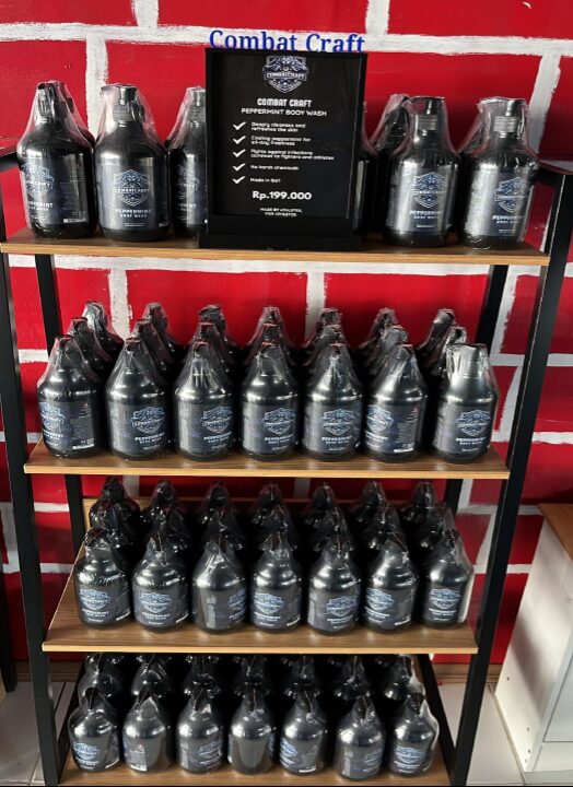 Combat Craft products on the shelf at the academy